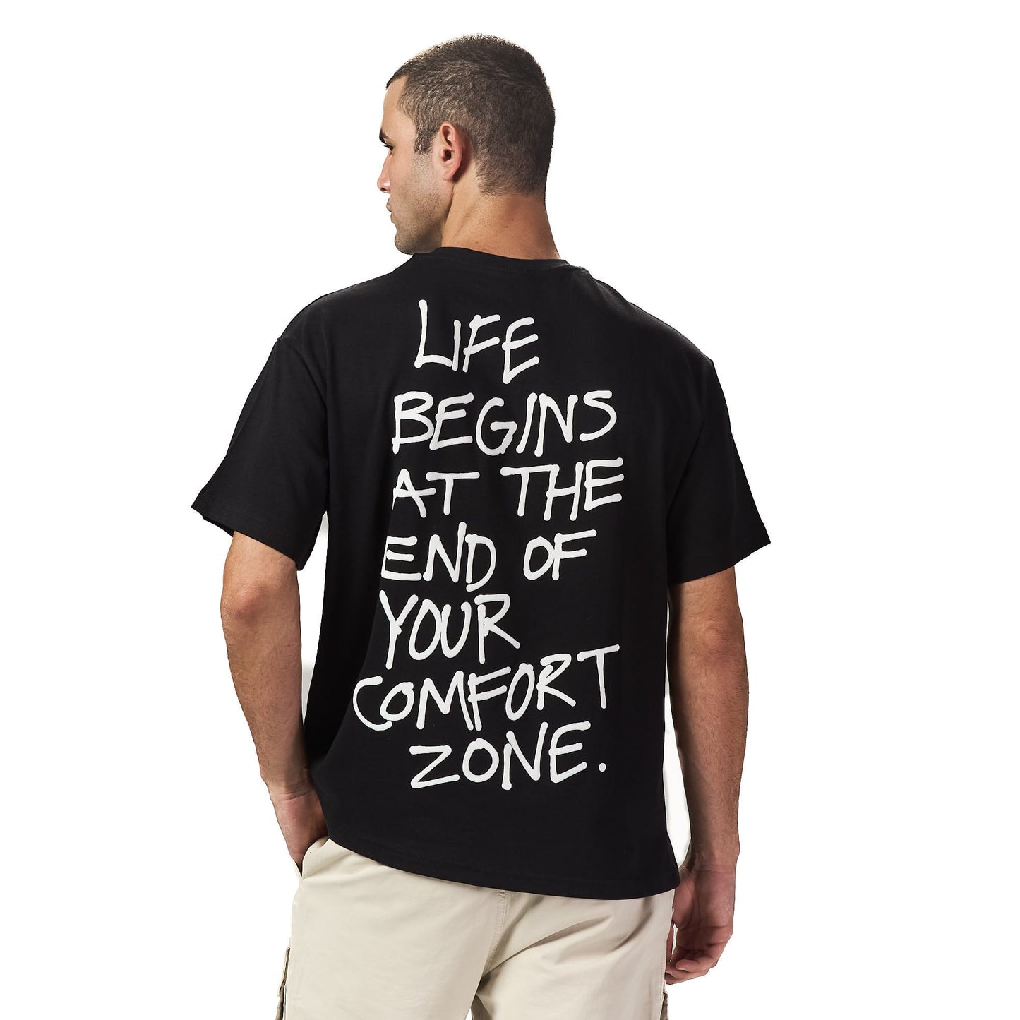 Your Comfort Zone Black Oversized T shirt