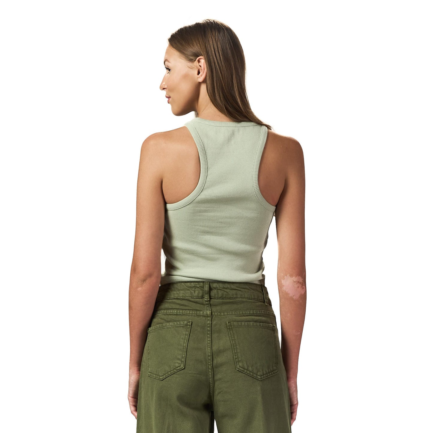 Mint green sleeveless X body