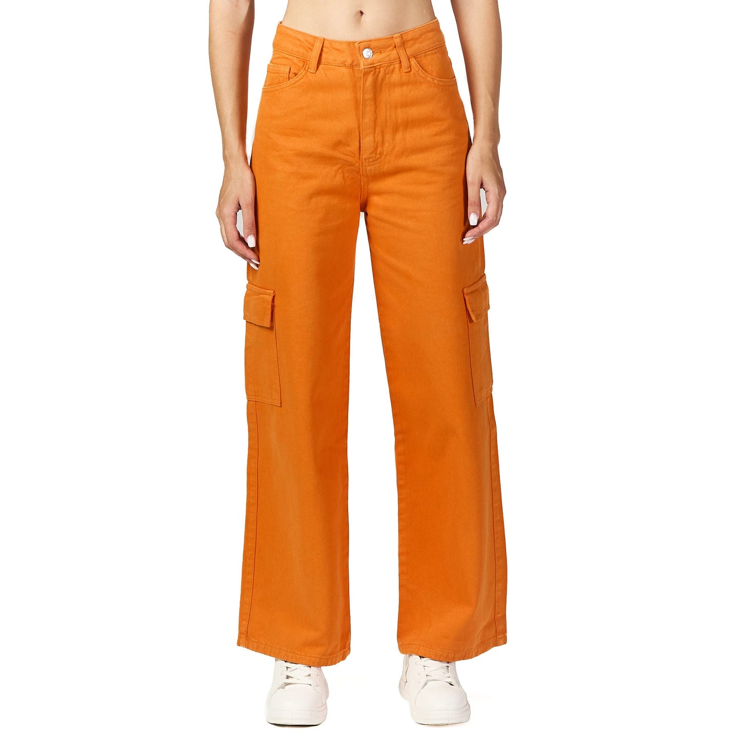Orange Baggy Cargo Pant