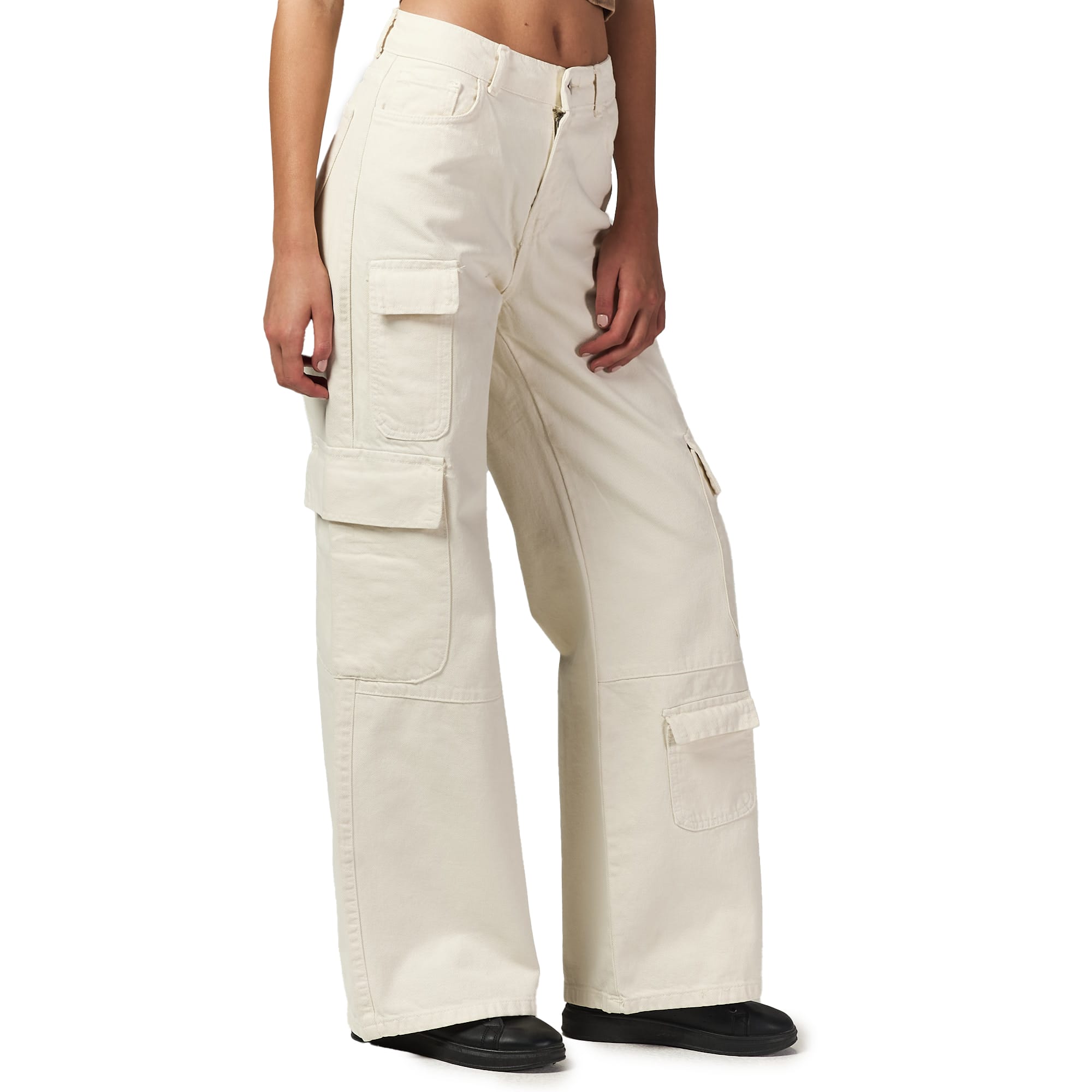 White Baggy Cargo Pants