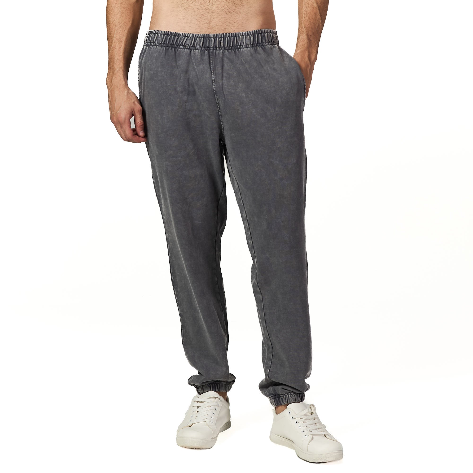 Washed grey plain sweatpant