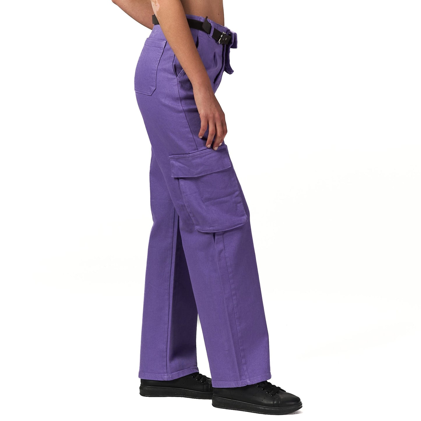 Purple cargo baggy pant