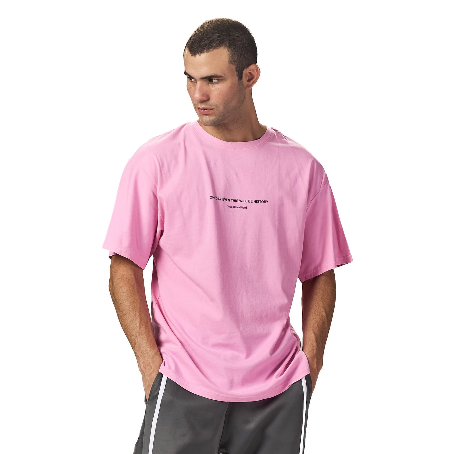 Collusion rose oversized printed t shirt