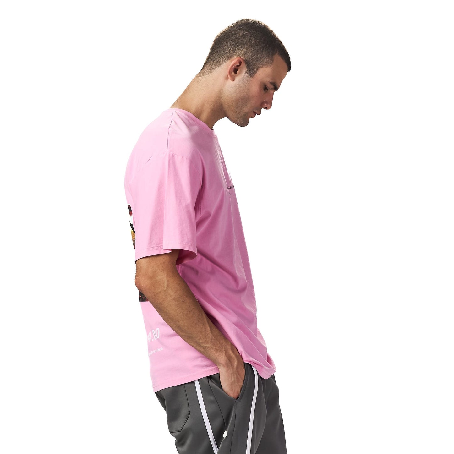 Collusion rose oversized printed t shirt