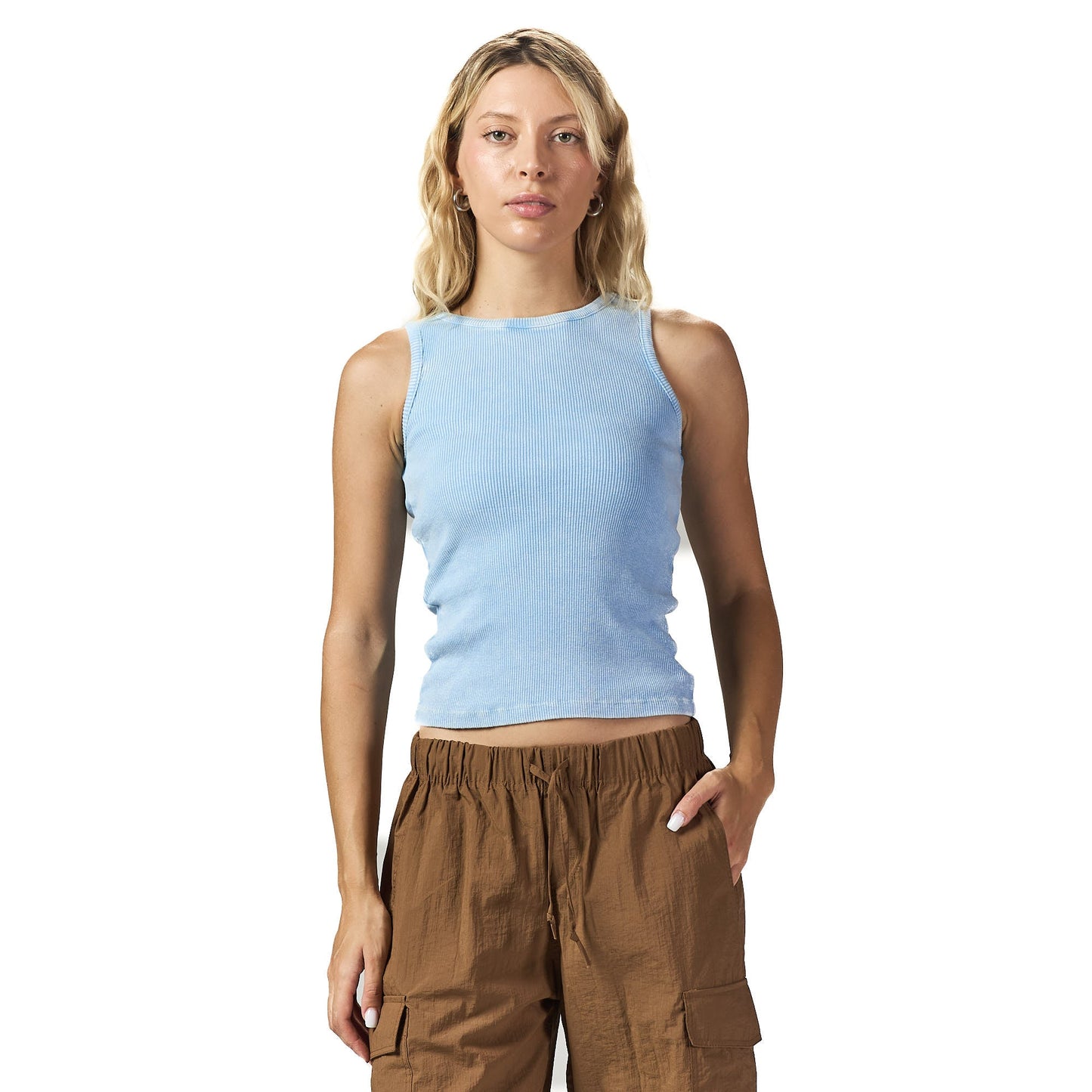 Light blue sleevless body