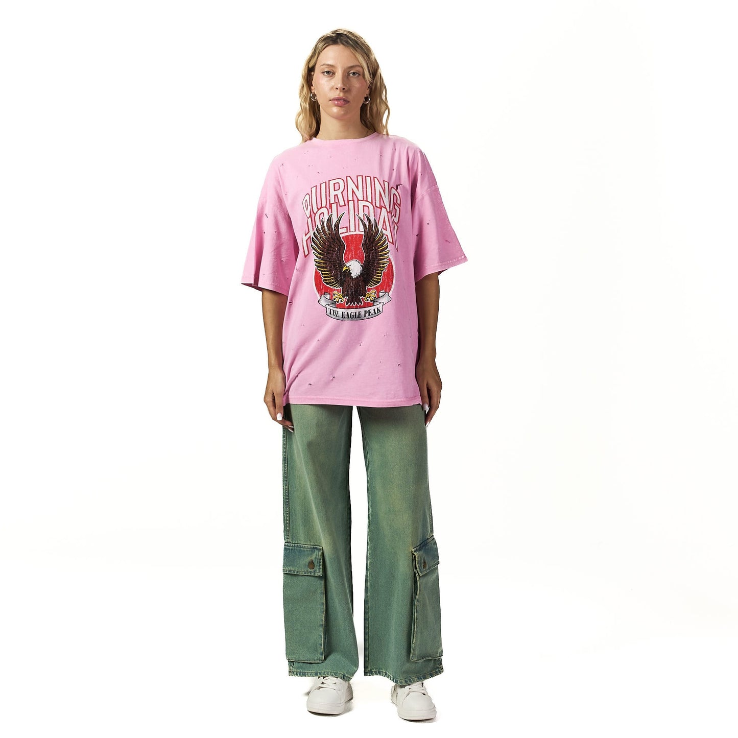 Burning Holliday Rose Oversized T shirt