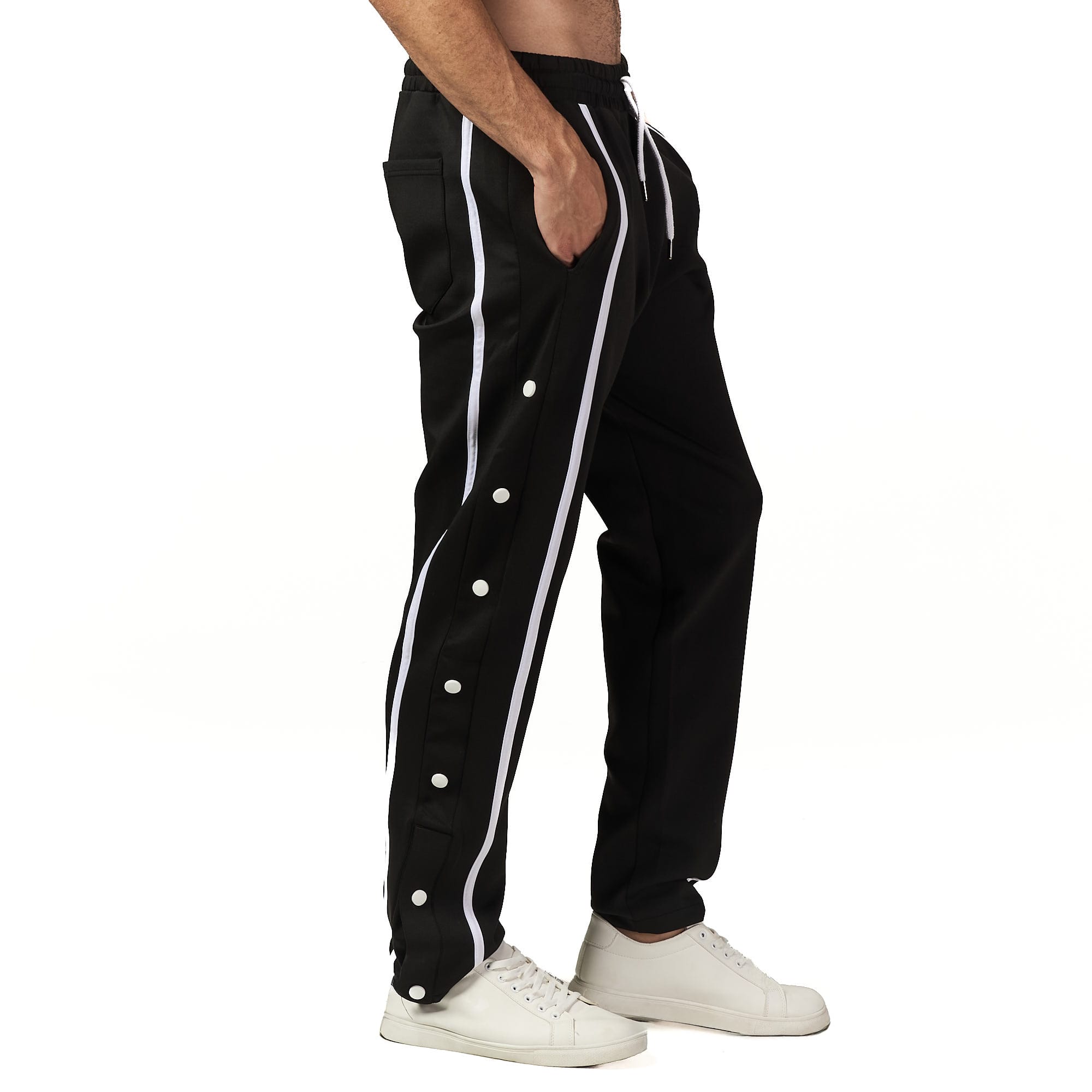 Black Side Striped Sweatpants