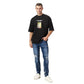 Designed dark blue jean