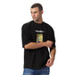 Naturalism Black Oversized Printed T shirt