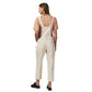 Beige dungaree dress