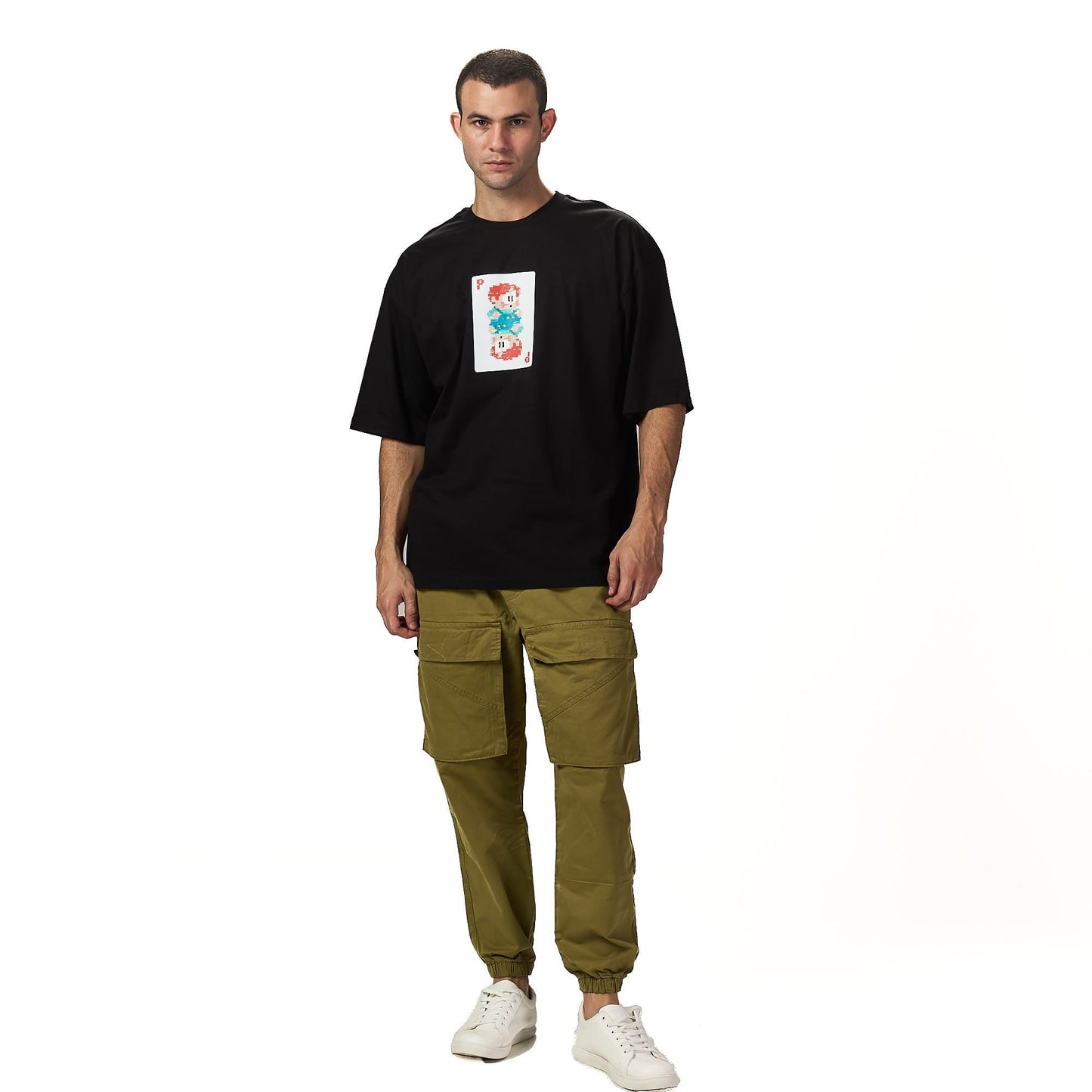 Provoke black oversized printed t-shirt