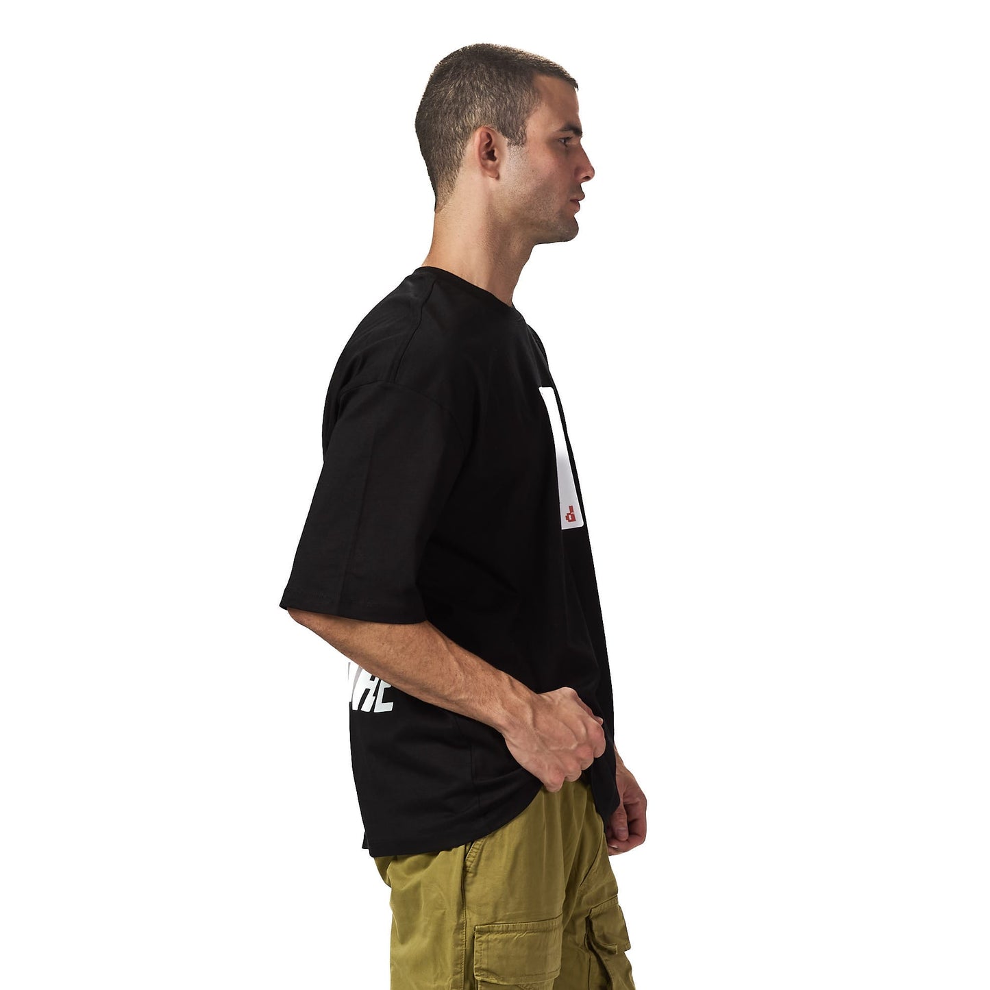 Provoke black oversized printed t-shirt