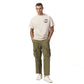 Racing beige oversized printed t shirt