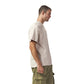 Racing beige oversized printed t shirt