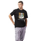 100 dollar bill black oversized printed t shirt