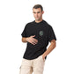 Flower Oversized Black Printed T shirt
