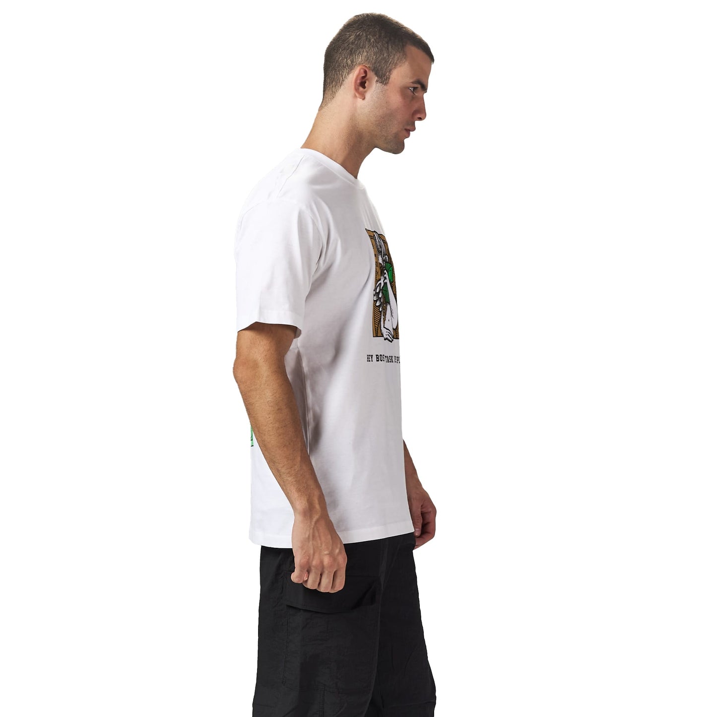 100 dollar bill white oversized printed t shirt