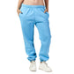 Women Sky Blue Heavy Melton Sweatpant