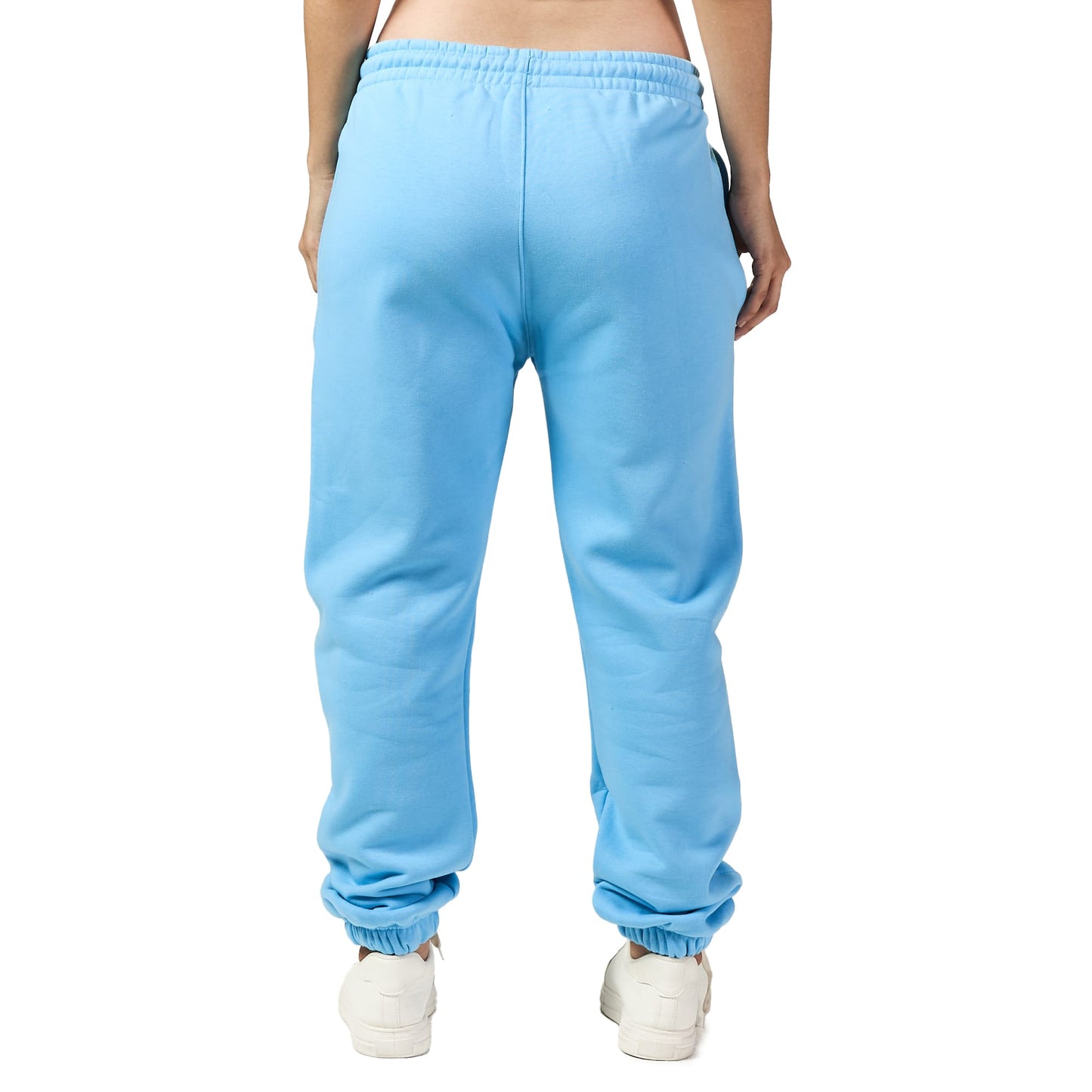 Women Sky Blue Heavy Melton Sweatpant