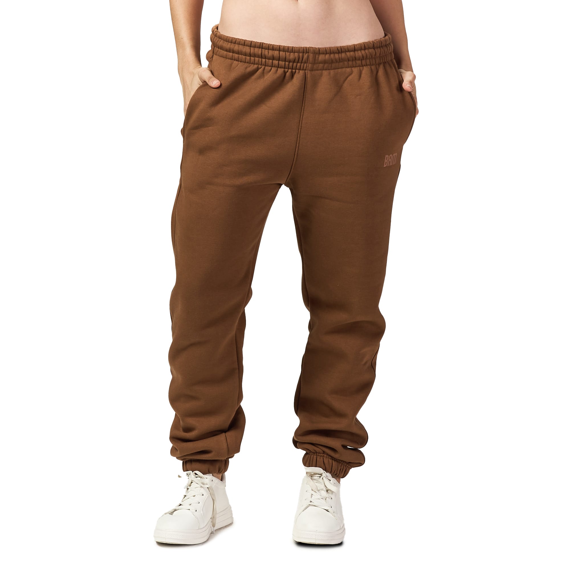 Women Brown Heavy Melton Sweatpant