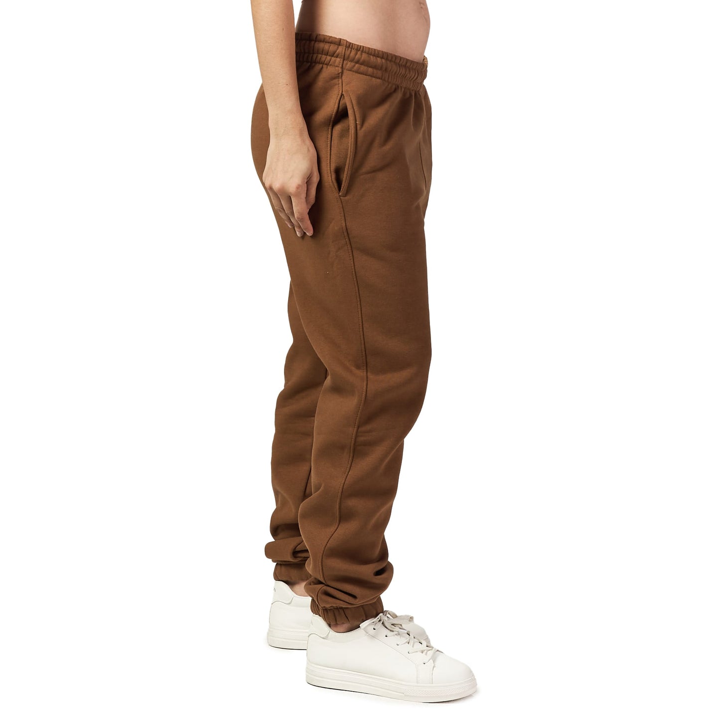 Women Brown Heavy Melton Sweatpant