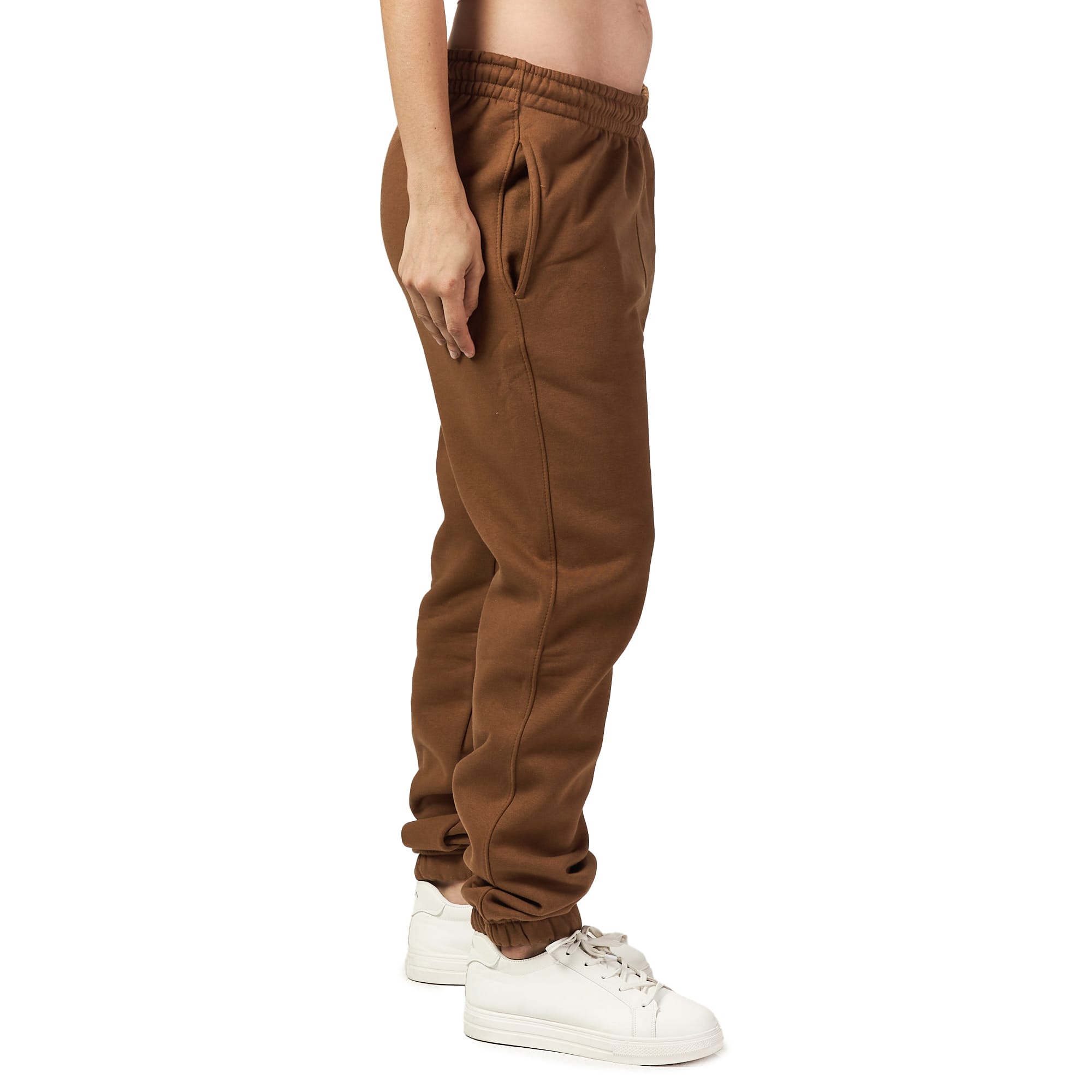 Women Brown Heavy Melton Sweatpant