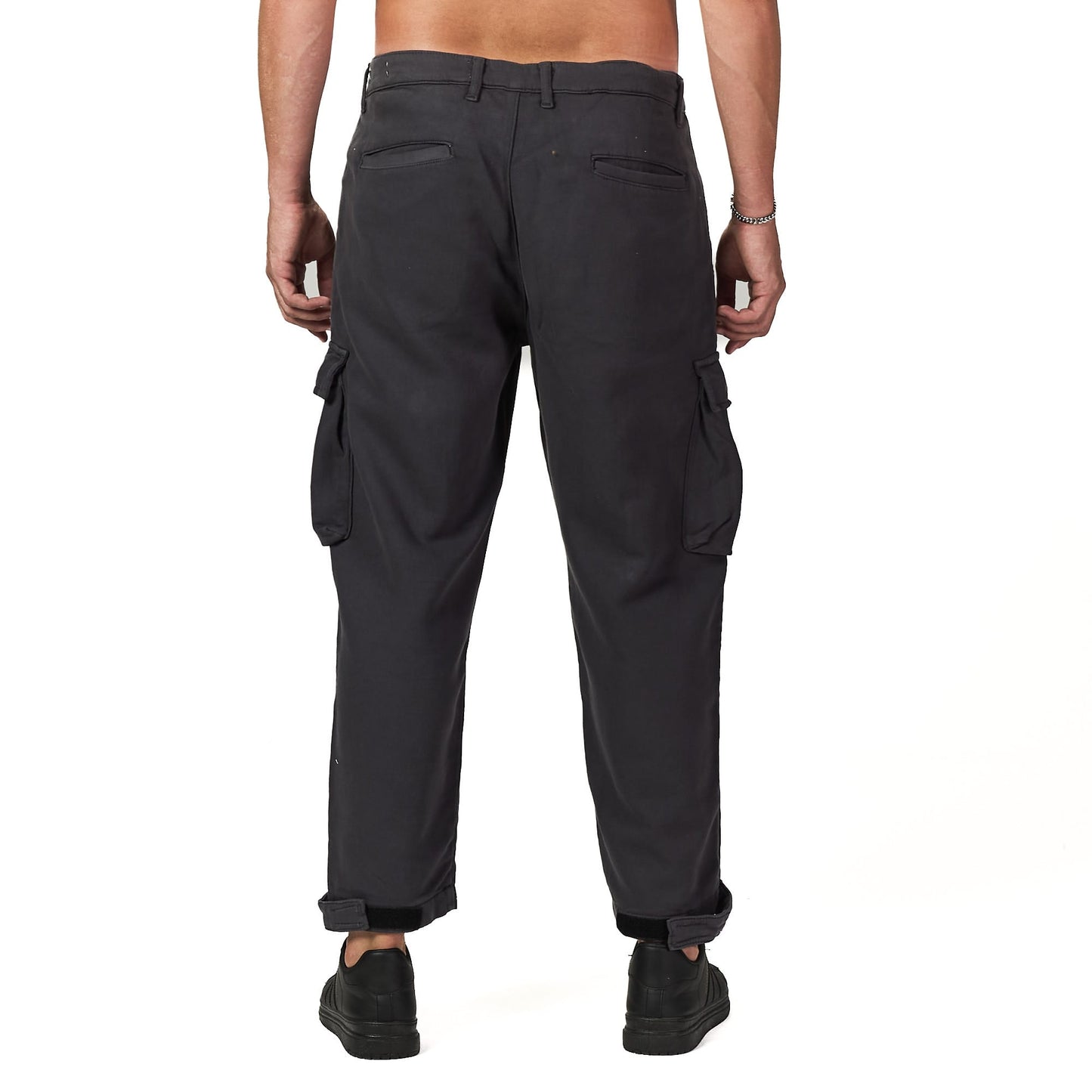 Silver baggy cargo pant