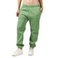 Women Green Heavy Melton Sweatpant
