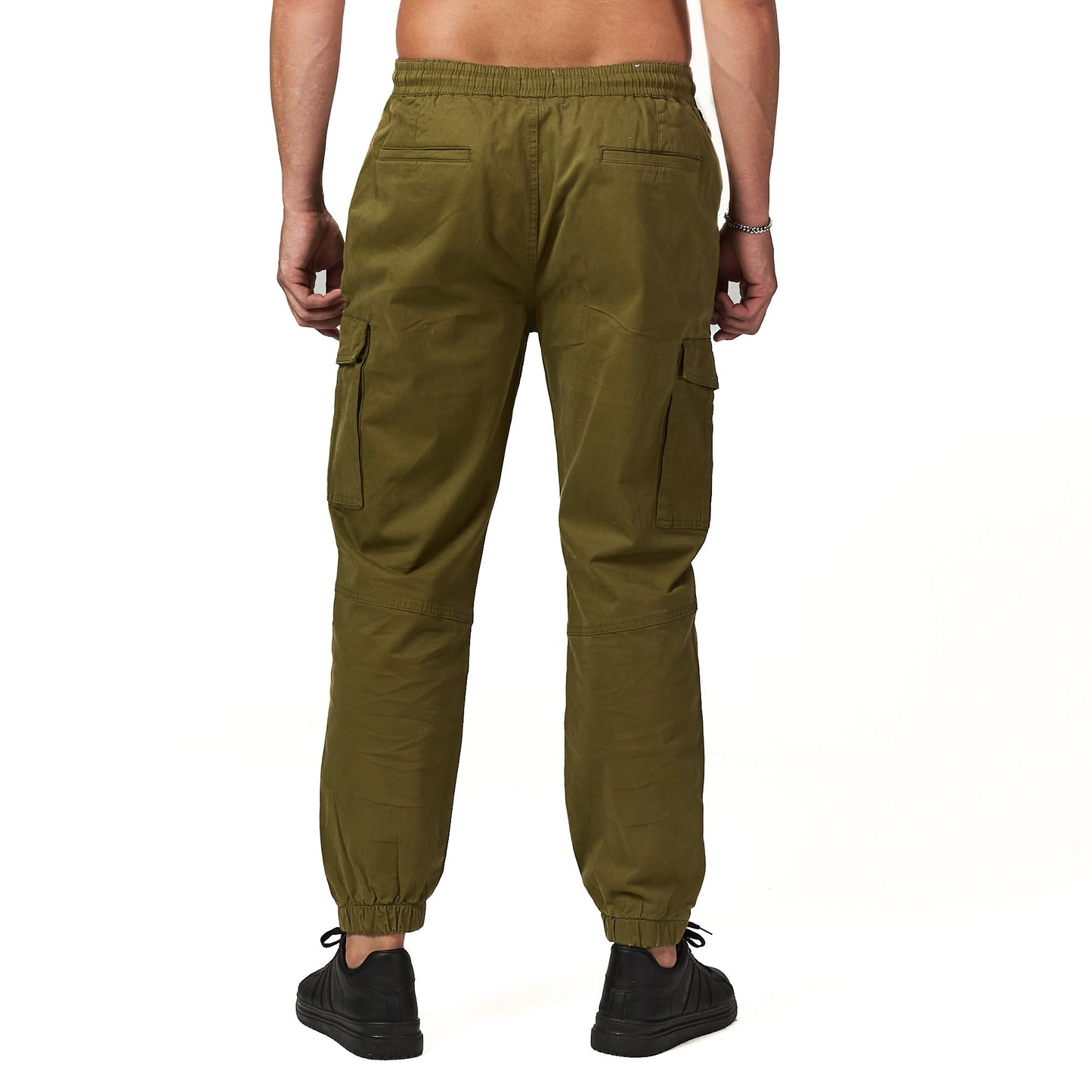 Olive elastic cargo pant