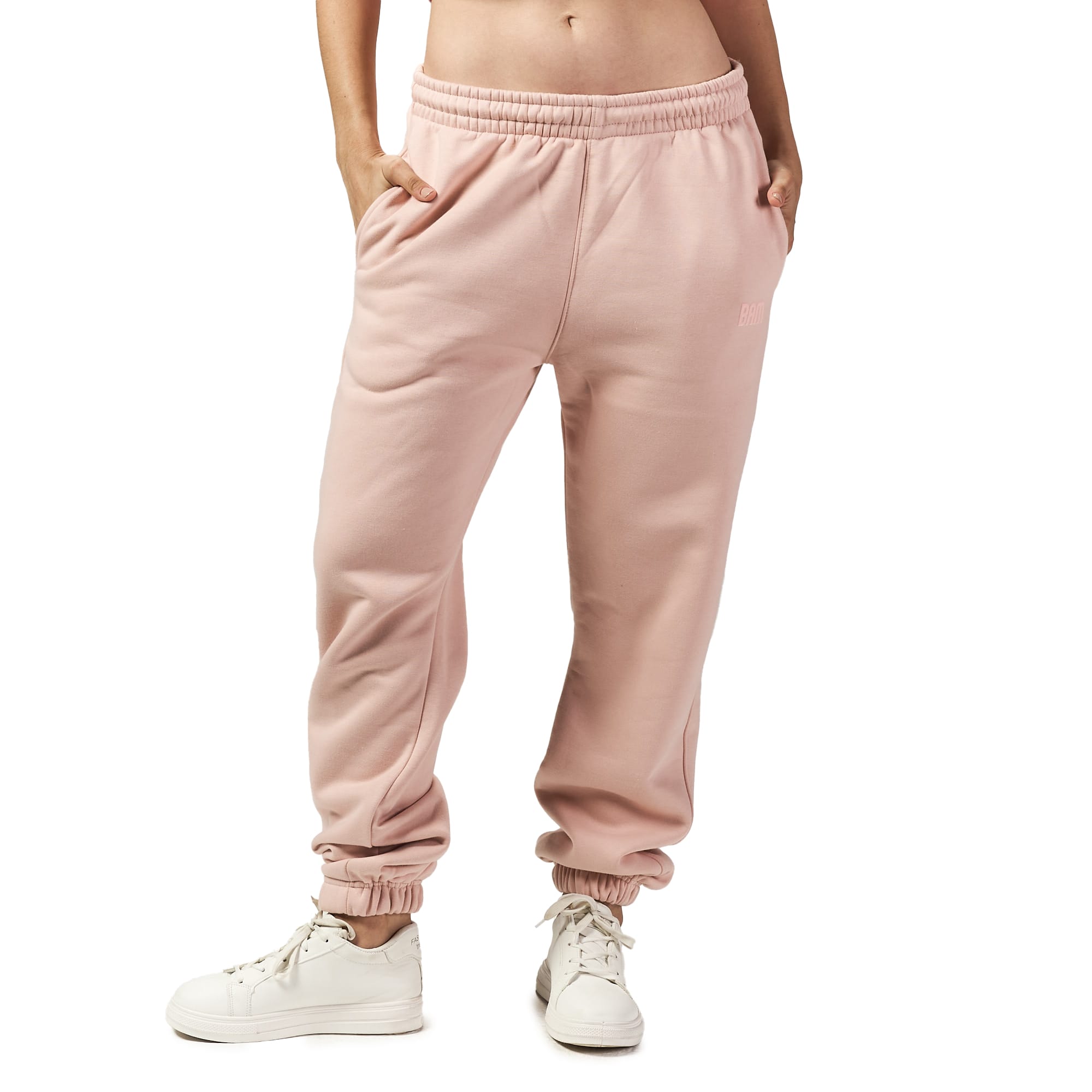 Women Pink Heavy Melton Sweatpant