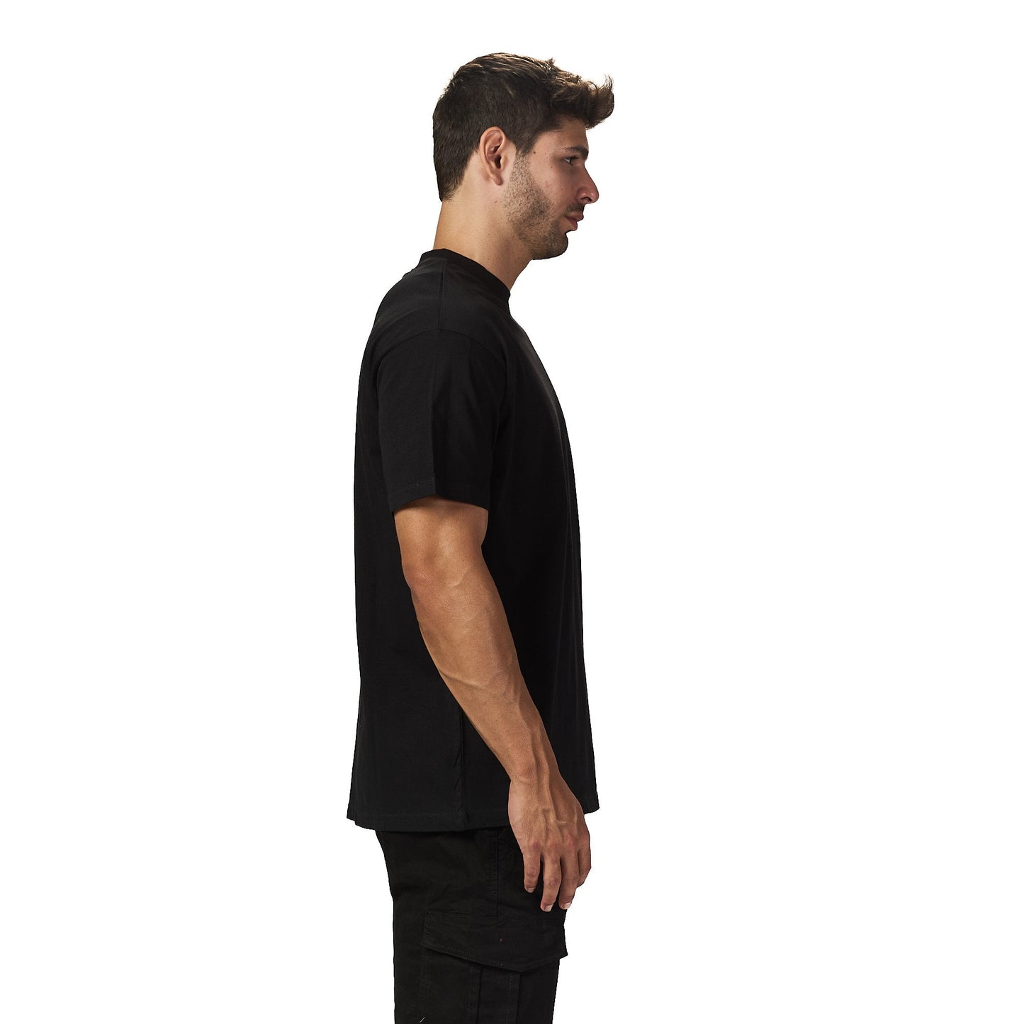Black oversized plain T-shirt