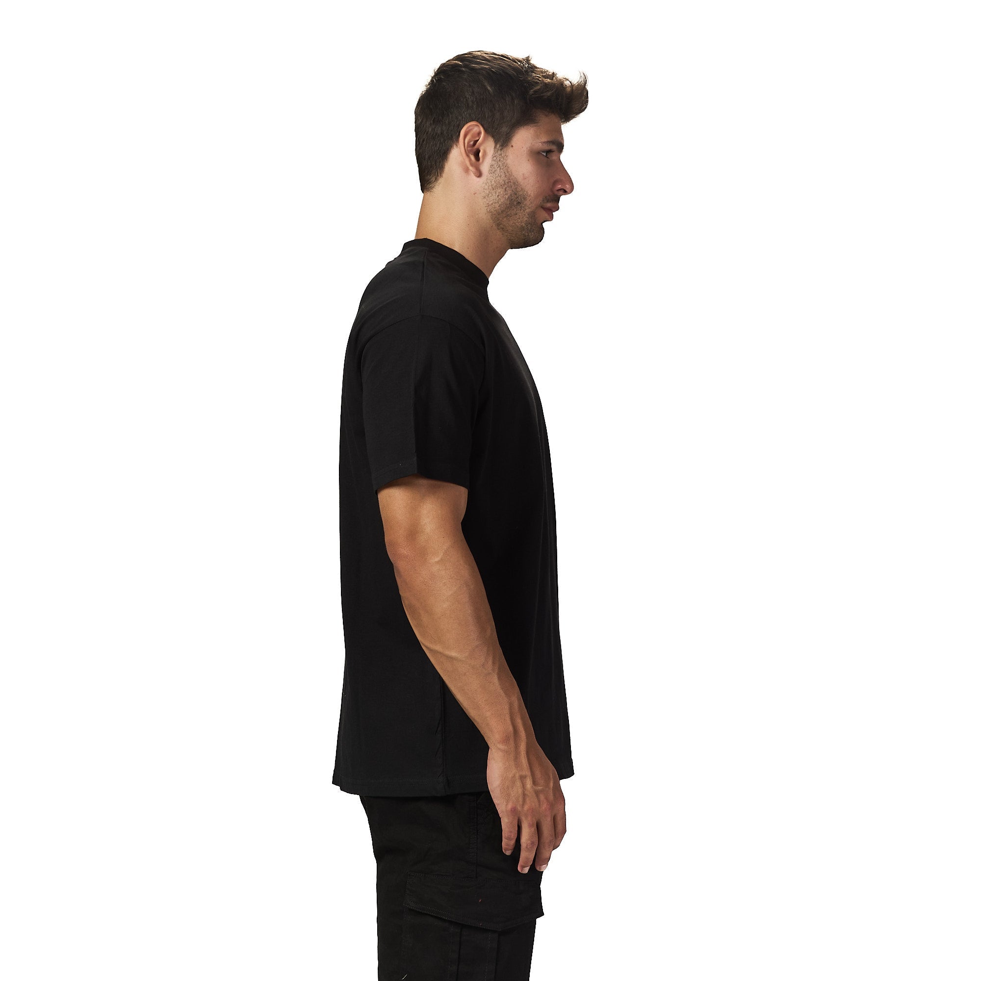 Black oversized plain T-shirt