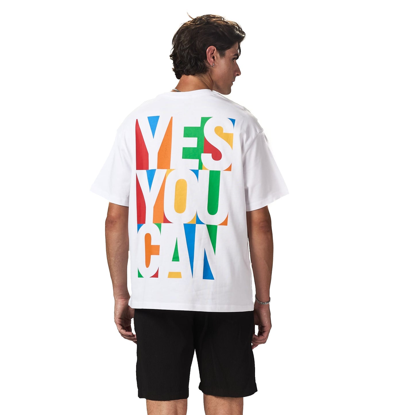 Yes You Can White Oversized T-shirt