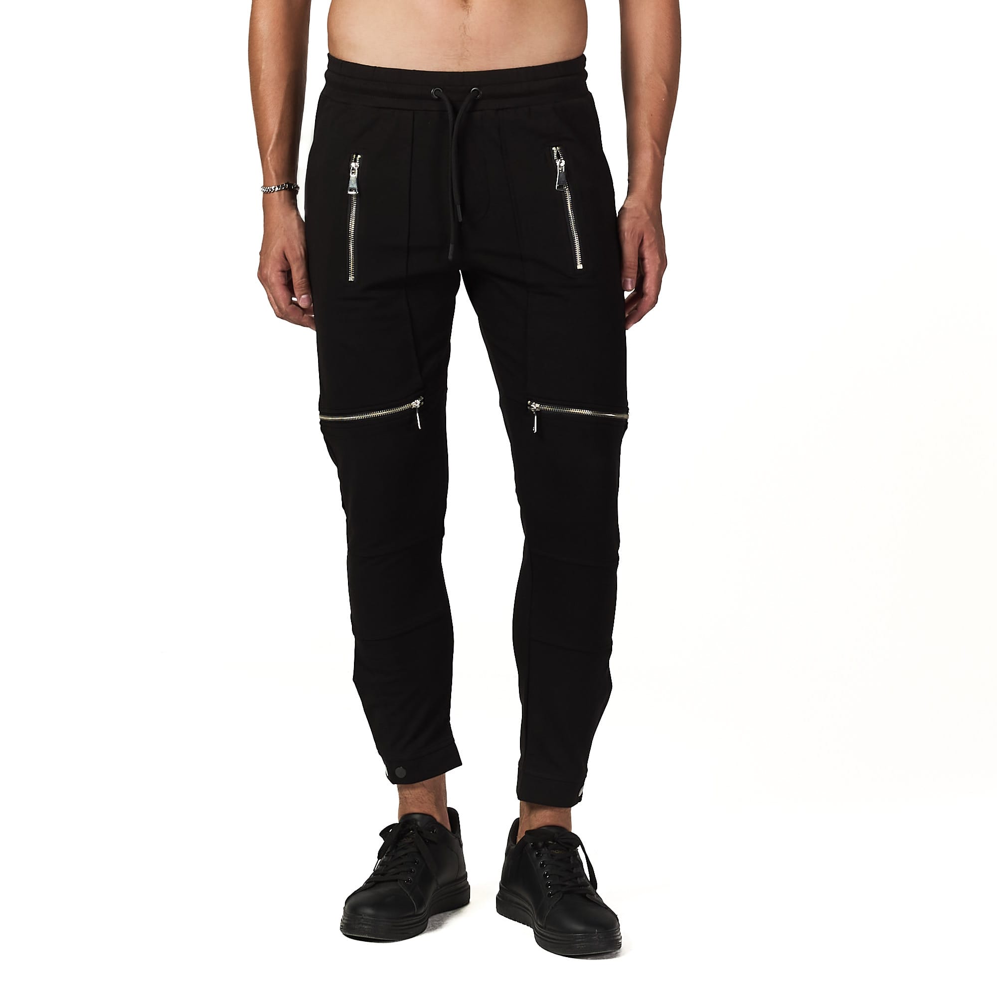 Zipped black sweatpant