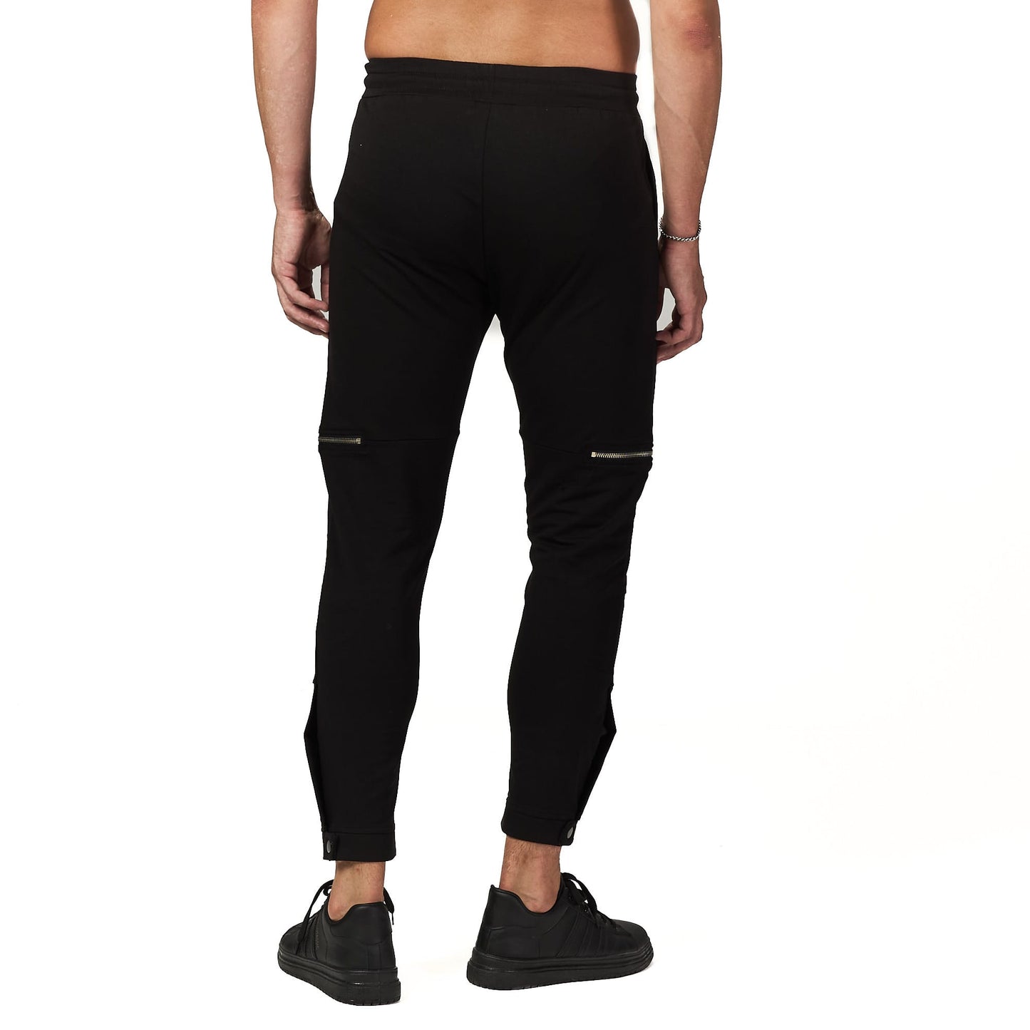 Zipped black sweatpant