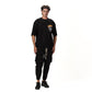 Smile Black Oversized Printed T-shirt