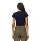 Dark blue ribbed short Sleeveless basic body