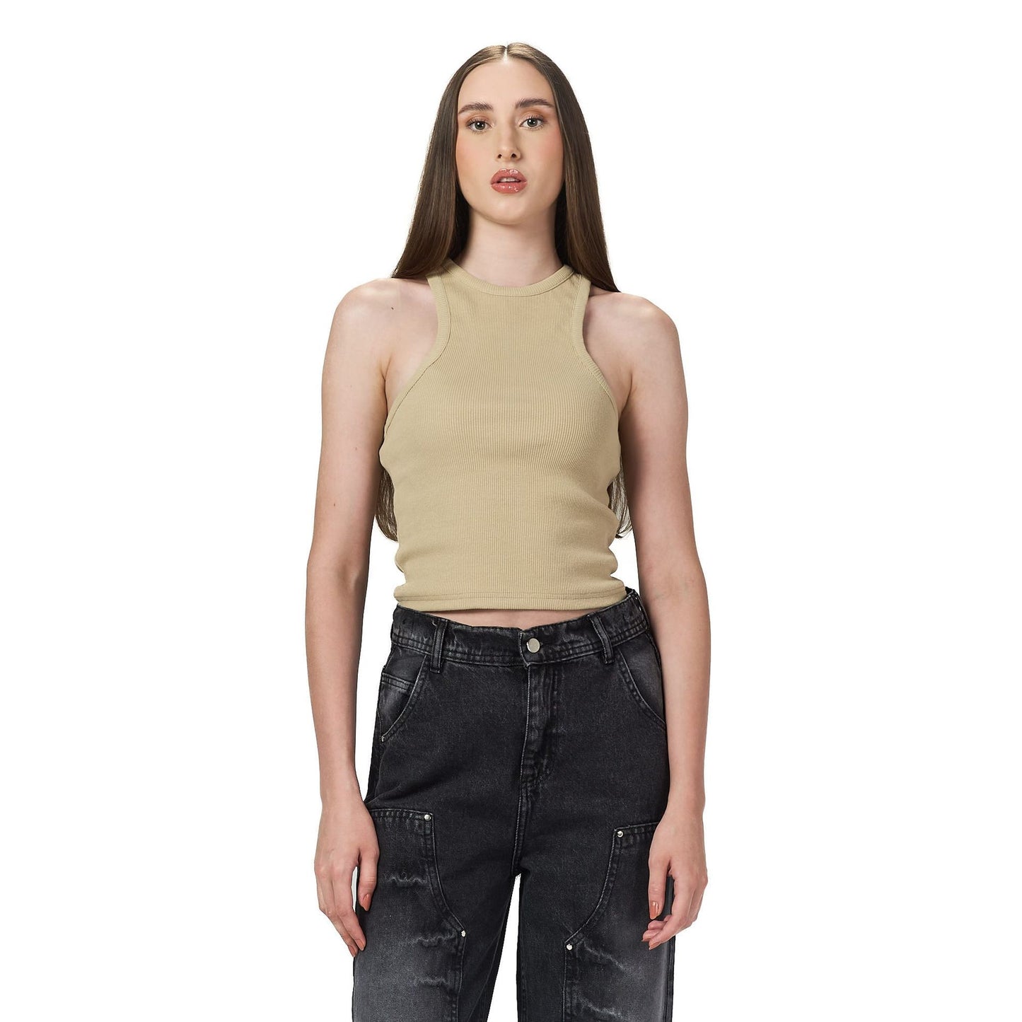 Beige Sleeveless X body