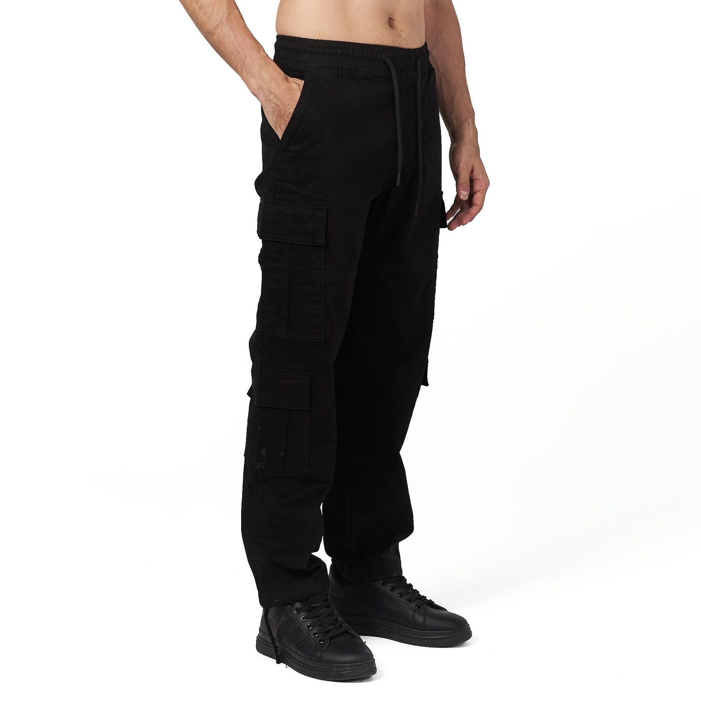 Black Loose Baggy Cargo