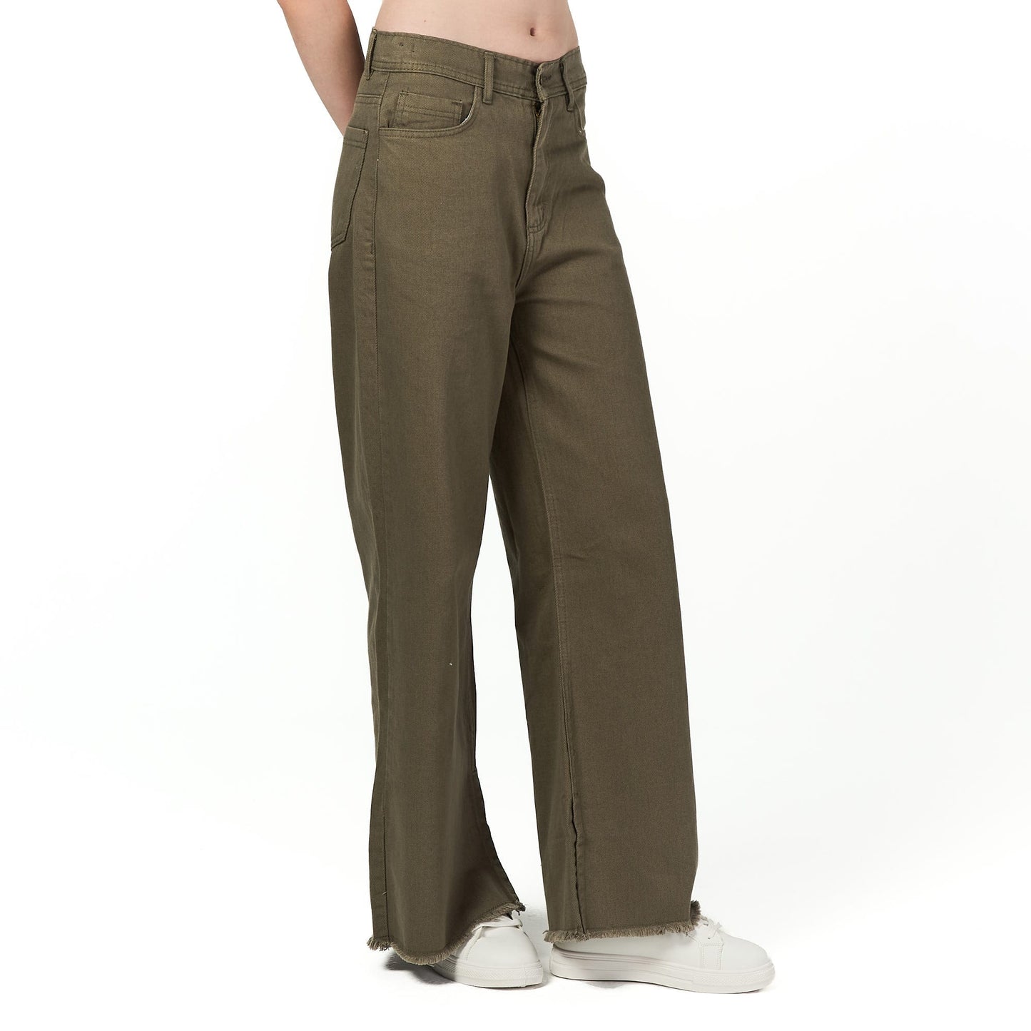 Olive wide leg cargo pant