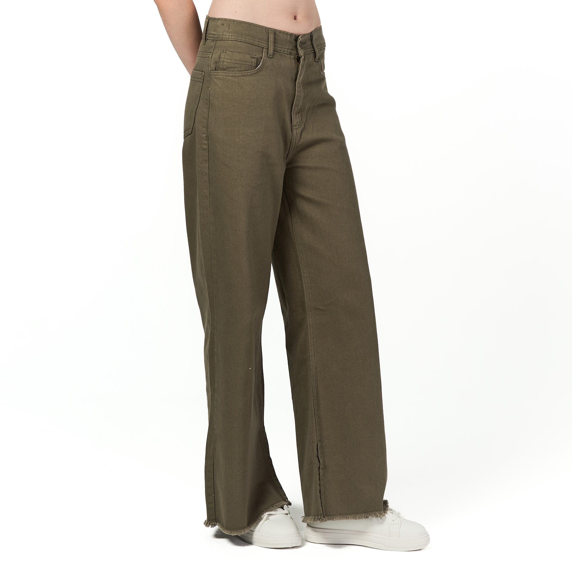 Olive wide leg cargo pant
