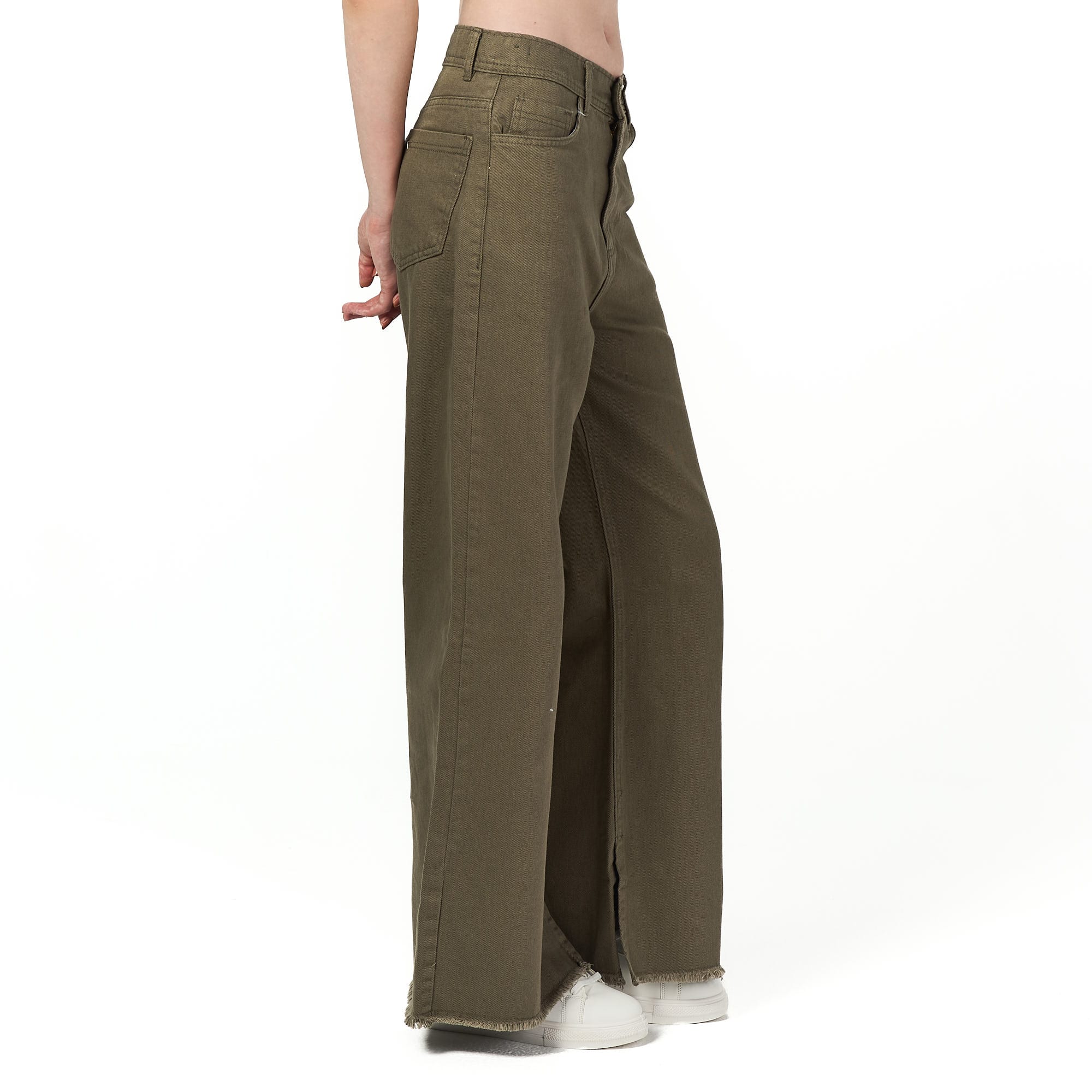 Olive wide leg cargo pant