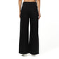 Black wide leg cargo pant