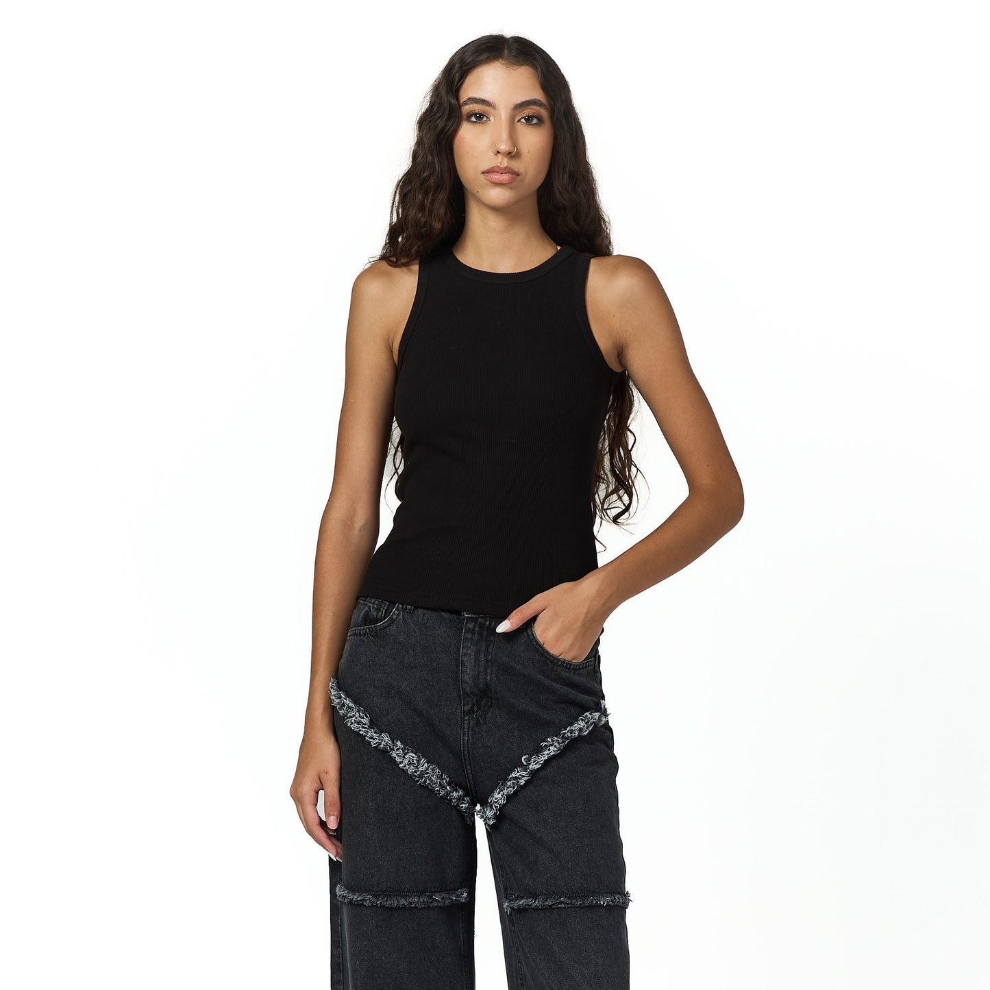 Black sleeveless body
