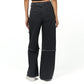 Dark grey scratched wide leg jeans