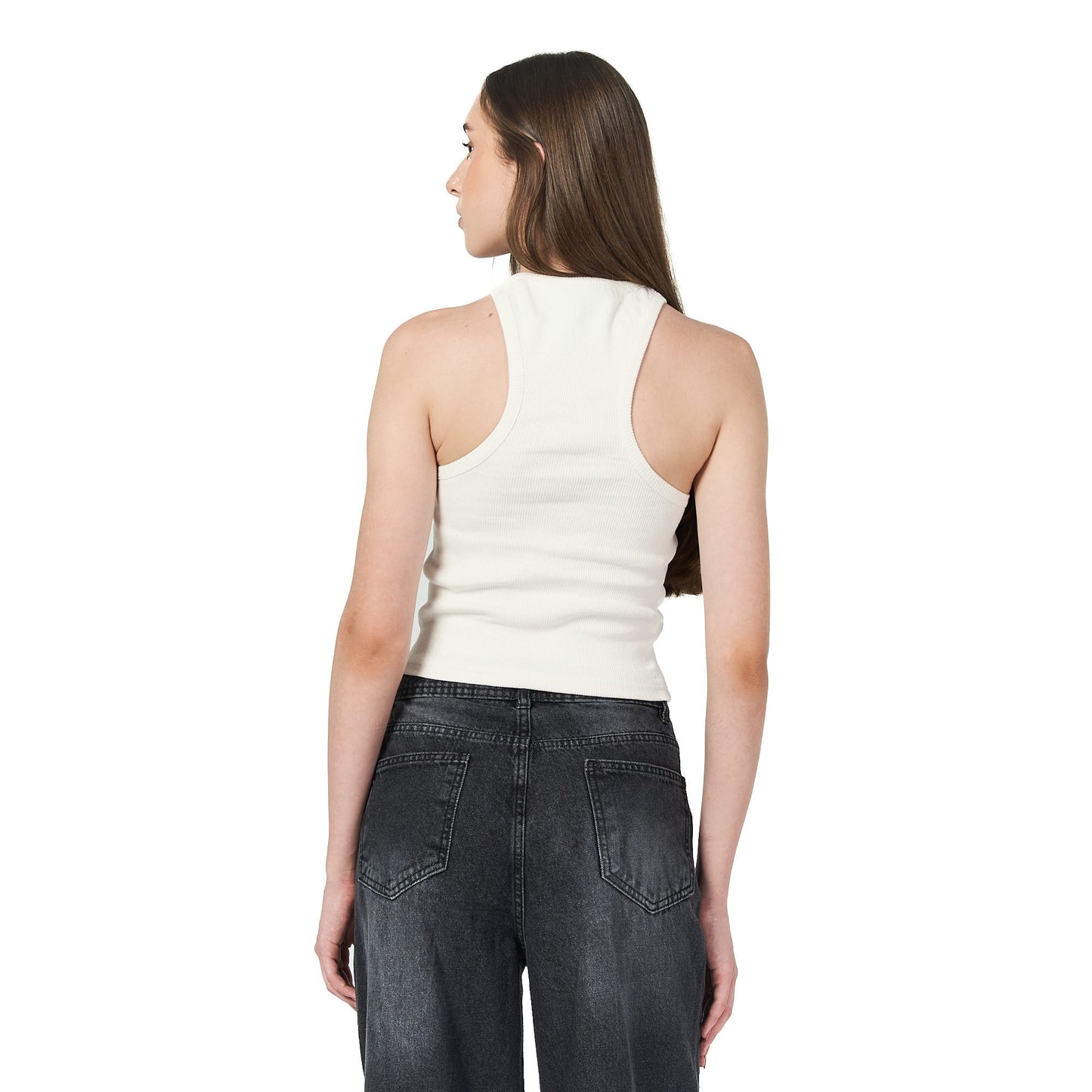 White sleeveless X body