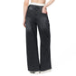 Dark grey wide leg jeans