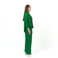 Dark green summer linen outfit