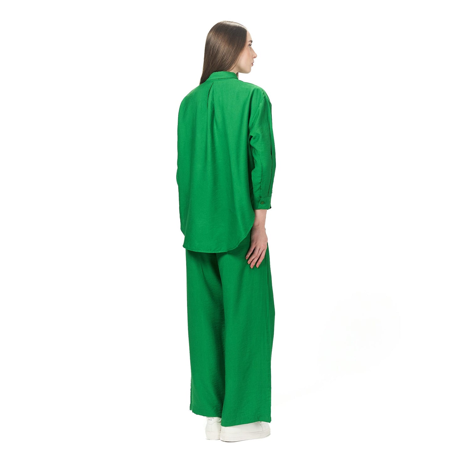 Dark green summer linen outfit