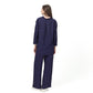 Dark blue summer linen outfit